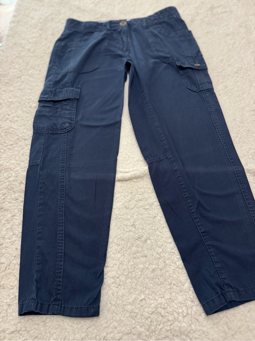 Tommy Hilfiger Women's Navy Straight Cargo Jeans